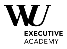 Logo der Executive Academy der Wirtschaftsuniversität Wien. Partner der Deutschen Employer Branding Akademie. Beide bieten zusammen den universitären Zertifikatskurs zum Employer Brand Manager an.
